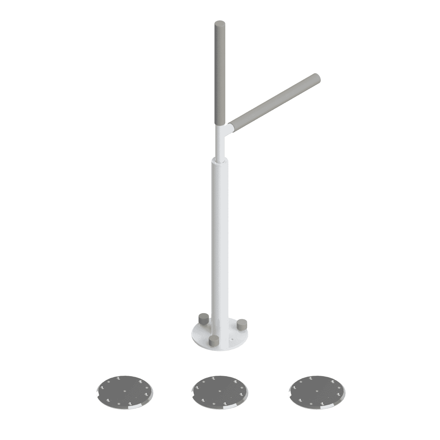 Illustration of the Advantage Rail Portalbe, and the portable floor plates