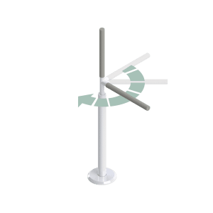2020-ART-Feature-01-1536×1536 (1) Illustration showing how the Advantage Rail moves and locks every 45 degrees around the pole